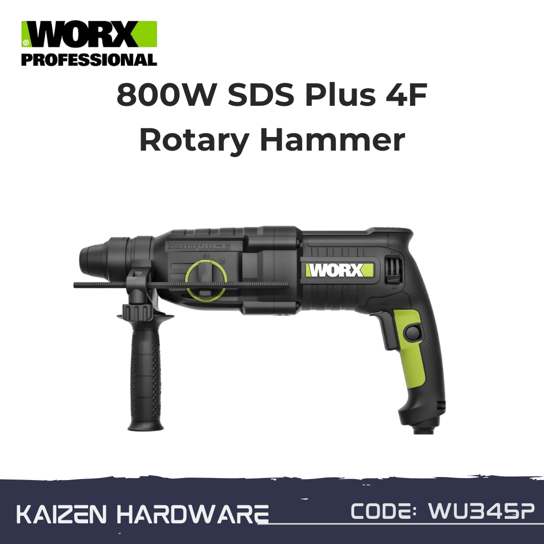 WORX WU345P 800W SDS Plus 4F Rotary Hammer