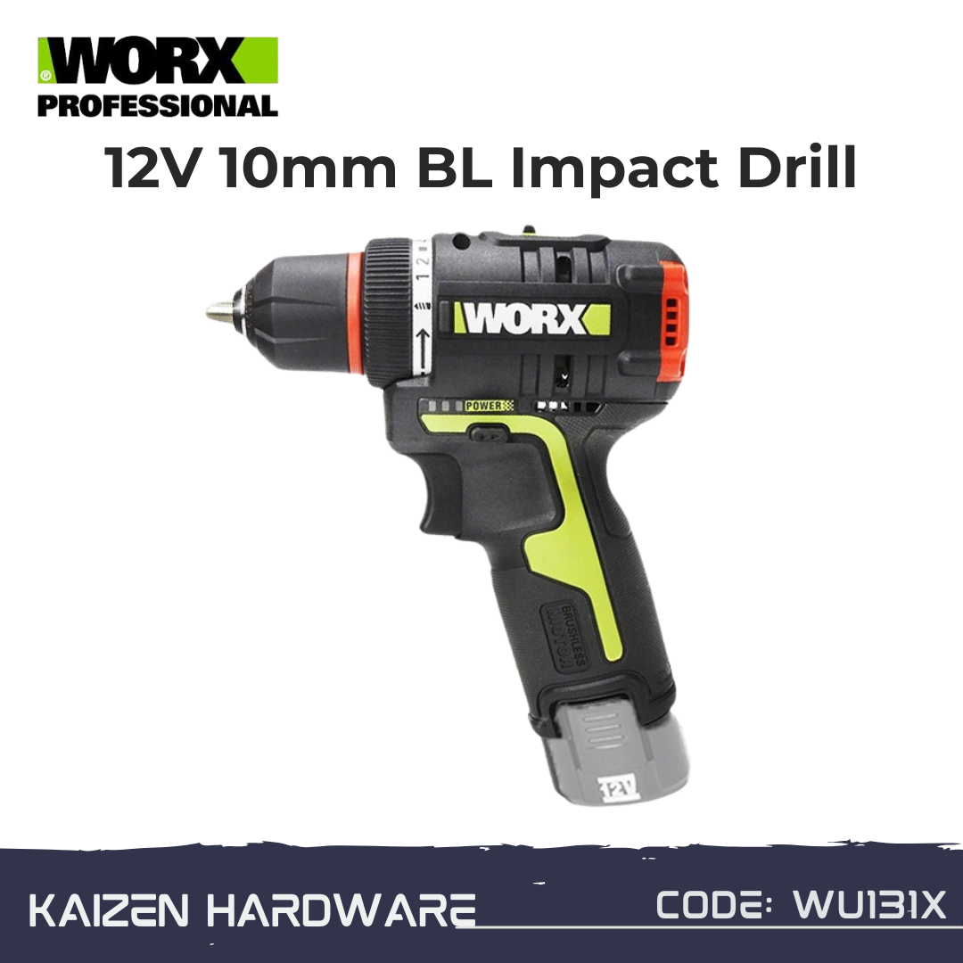 WORX WU131X 12V Brushless Impact Drill 10mm